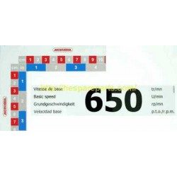 10226177 STICKER "650 rpm"